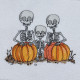 Skeleton Family With Pumpkins Skeleton Family With Pumpkins