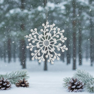 Snowflake FSL Ornament And Coaster