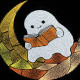 Spooky Bookworm Ghost Spooky Bookworm Ghost