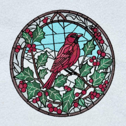 Stained Glass Cardinal