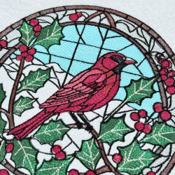 Stained Glass Cardinal