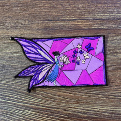 Stained Glass Fairy Mug Rug
