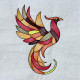 Stained Glass Phoenix Bird - Free in Sep Value Pack