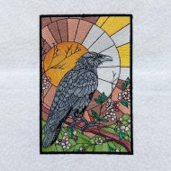 Stained Glass Raven