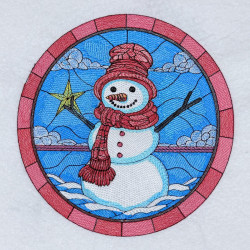 Stained Glass Snowman