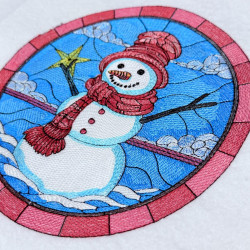 Stained Glass Snowman