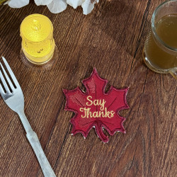 Thanksgiving Maple Leaf ITH Coaster Thanksgiving Maple Leaf ITH Coaster