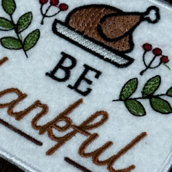 Thanksgiving Turkey ITH Mug Rug Thanksgiving Turkey ITH Mug Rug