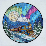 Train Under The Northern Lights