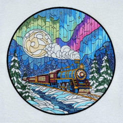 Train Under The Northern Lights