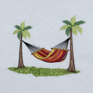 Tropical Hammock With Palm Trees