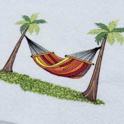 Tropical Hammock With Palm Trees