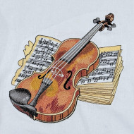 Violin With Music Sheet