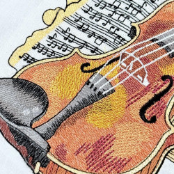 Violin With Music Sheet