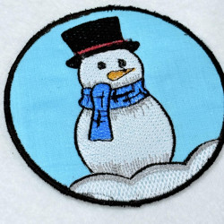 Winter Snowmen ITH Coaster