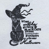 Witchy Cat With Halloween Quote
