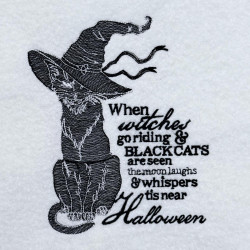 Witchy Cat With Halloween Quote