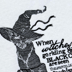 Witchy Cat With Halloween Quote