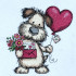 Adorable Puppy With Heart Balloon