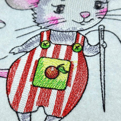 Adorable Sewing Mouse With Needle And Thread