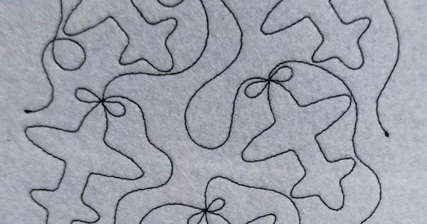 Airplane Quilting Pattern Embroidery Design - Instant Download