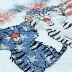 All American Cats With Fireworks