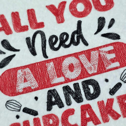 All You Need A Love And Cupcakes Badge Quote