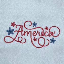 America Lettering  With Stars
