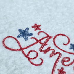 America Lettering  With Stars