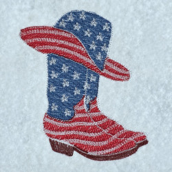 American Flag Cowboy Boots And Hat