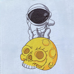 Astronaut On Skull Moon