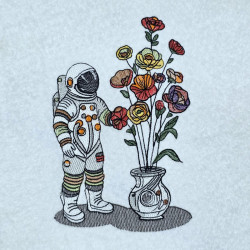 Astronaut With Floral Pot