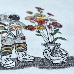Astronaut With Floral Pot