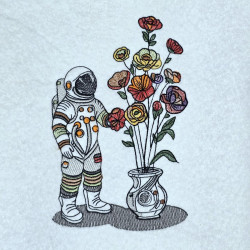 Astronaut With Flowers