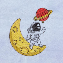 Astronaut With Planet Balloon