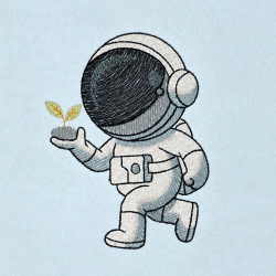 Astronaut With Plant