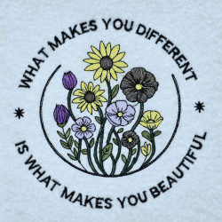 Autism Inspiration Floral Quote