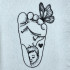 Baby Footprint Line Art