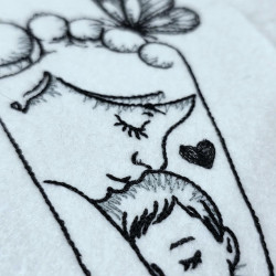 Baby Footprint Line Art