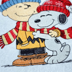 Bald Child And Nosey Dog Hug