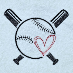 Baseball And Heart Bats
