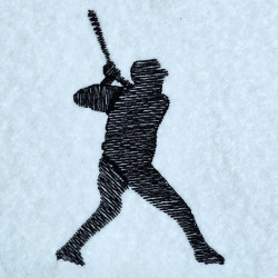 Baseball Back Swing Silhouette