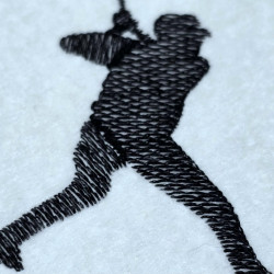 Baseball Back Swing Silhouette