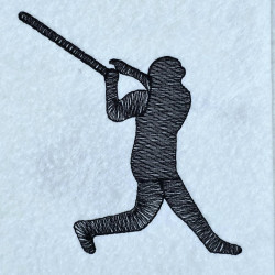 Baseball Batter Swing Silhouette