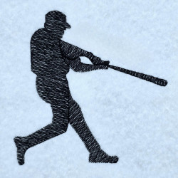 Baseball Front Swing Silhouette
