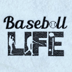 Baseball Life Typography Quote