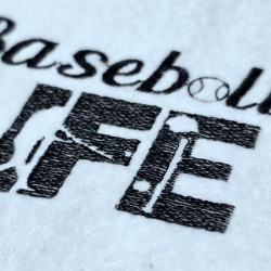 Baseball Life Typography Quote