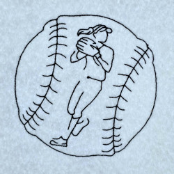Baseball Pitcher Action Line Art