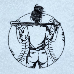 Baseball Player Strength Silhouette