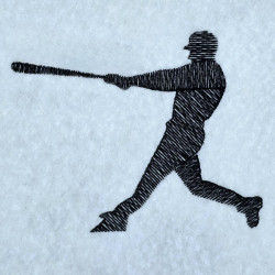 Baseball Side Swing Silhouette